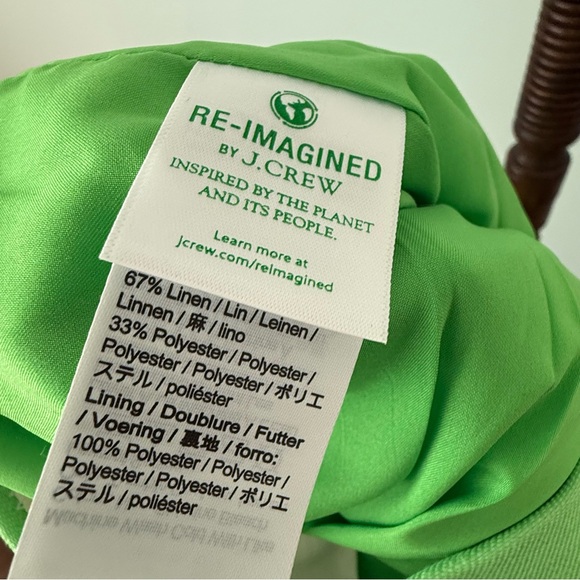✨ Re-Imagined by J.Crew Linen Blend Pants
Lime Green Straight Leg Size 8 NWT - Picture 10 of 11
